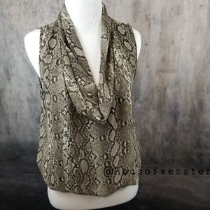 [Michael Kors] snake patterned drape neck blouse
